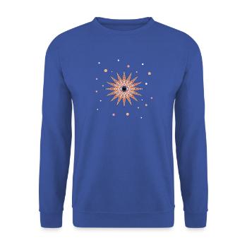 böser Blick - Unisex Pullover - Royalblau - Vorne - Alina (178cm) & Michal (187cm)