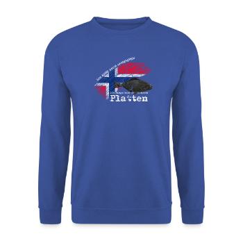 Die dicksten Platten I Heilbutt Angler Norwegen - Unisex Pullover - Royalblau - Vorne - Alina (178cm) & Michal (187cm)