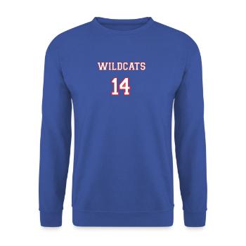 EAST HIGH WILDCATS (ENGLISCH) 14 - Unisex Pullover - Royalblau - Vorne - Alina (178cm) & Michal (187cm)