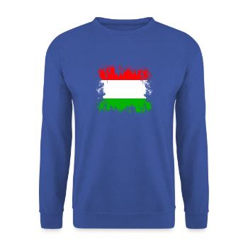 Ungarn - Magyarország - Ungarn - Unisex Pullover - Royalblau - Vorne - Alina (178cm) & Michal (187cm)