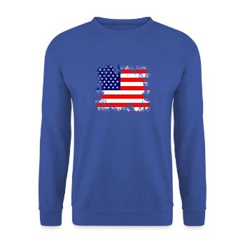 Vereinigte Staaten - Vereinigte Staaten - Unisex Pullover - Royalblau - Vorne - Alina (178cm) & Michal (187cm)