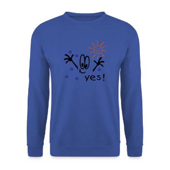 Sommer, Sonne, Urlaub, Comic - Unisex Pullover - Royalblau - Vorne - Alina (178cm) & Michal (187cm)