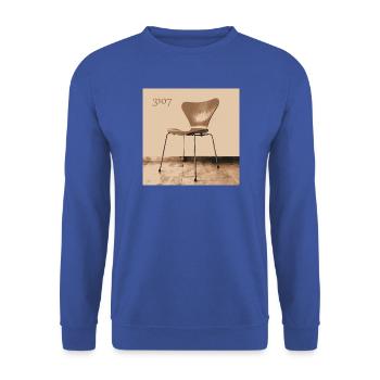 3107 Siebener No7 Stuhl Arne Jacobsen Fritz Hansen - Unisex Pullover - Royalblau - Vorne - Alina (178cm) & Michal (187cm)