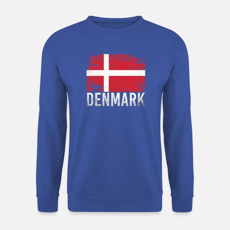 Dänemark Grunge Flagge Denmark Design - Unisex Pullover - Royalblau