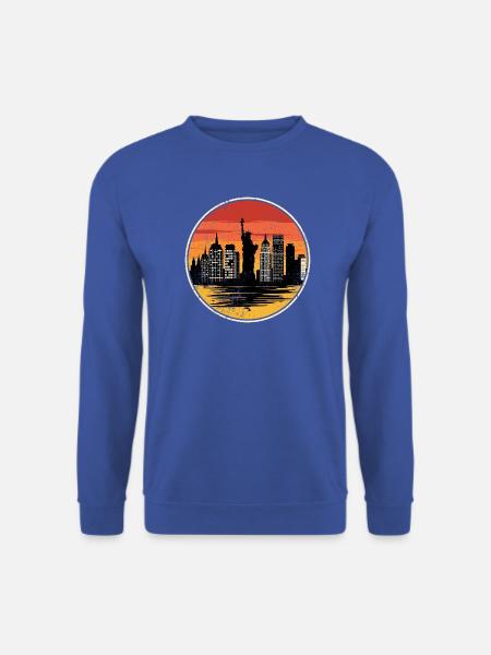 Sonnenuntergang Liberty Skyline - Unisex Pullover - Royalblau