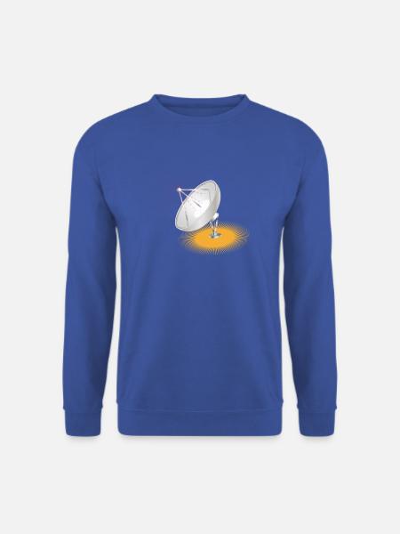 Satellitenschüssel als Gestaltungselement - Unisex Pullover - Royalblau