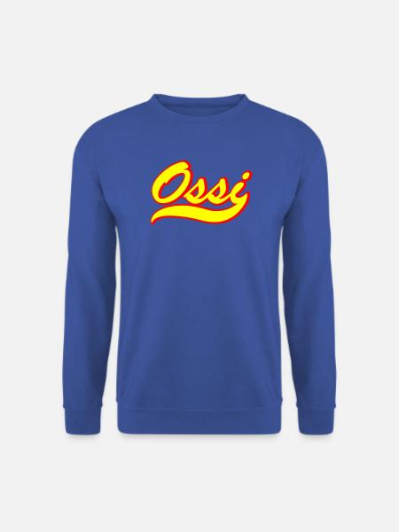 Ossi - Cooler und Modischer Retro Schriftzug - Unisex Pullover - Royalblau