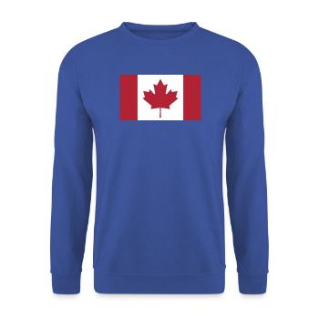 Kanada Flagge Telefonhülle - Unisex Pullover - Royalblau - Vorne - Alina (178cm) & Michal (187cm)