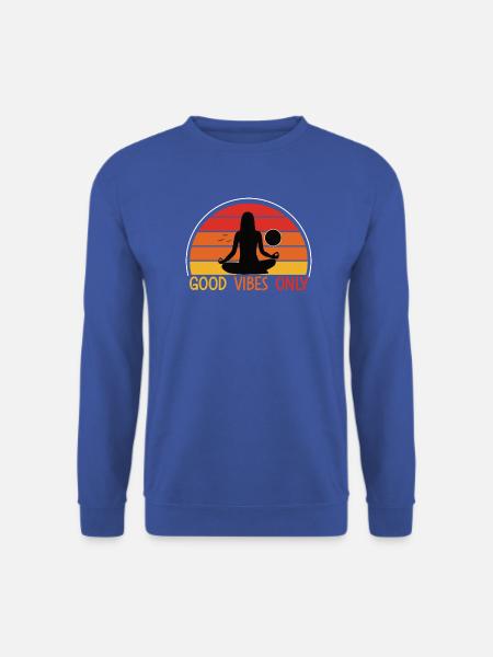 Meditative Frau Sonnenuntergang Design - Unisex Pullover - Royalblau