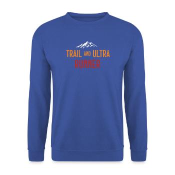 Trail und Ultra Runner - Unisex Pullover - Royalblau - Vorne - Alina (178cm) & Michal (187cm)