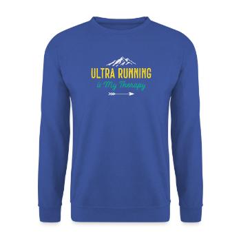 Ultra Running ist meine Therapie - Unisex Pullover - Royalblau - Vorne - Alina (178cm) & Michal (187cm)