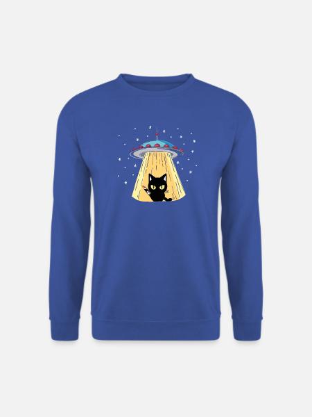 UFO Katze mit Laserblick - Unisex Pullover - Royalblau