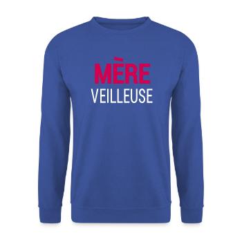 T-shirt idée cadeau mère veilleuse humour - Sweat-shirt Unisexe - bleu royal - Devant - Alina (178cm) & Michal (187cm)