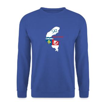 Hauts de seine - Unisex Pullover - Royalblau - Vorne - Alina (178cm) & Michal (187cm)