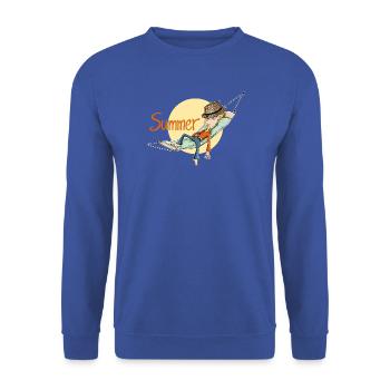 summer - Unisex Pullover - Royalblau - Vorne - Alina (178cm) & Michal (187cm)