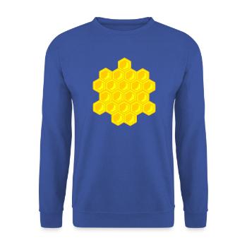 Wabe - Unisex Pullover - Royalblau - Vorne - Alina (178cm) & Michal (187cm)