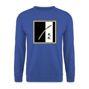 Katana - Unisex Pullover - Royalblau - Vorne - Alina (178cm) & Michal (187cm)