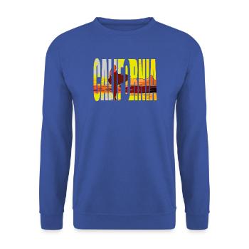 KALIFORNIEN - Unisex Pullover - Royalblau - Vorne - Alina (178cm) & Michal (187cm)