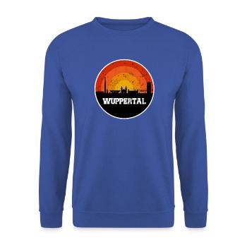 Wuppertal Skyline - Unisex Sweatshirt - royal blue - Front - Alina (178cm) & Michal (187cm)