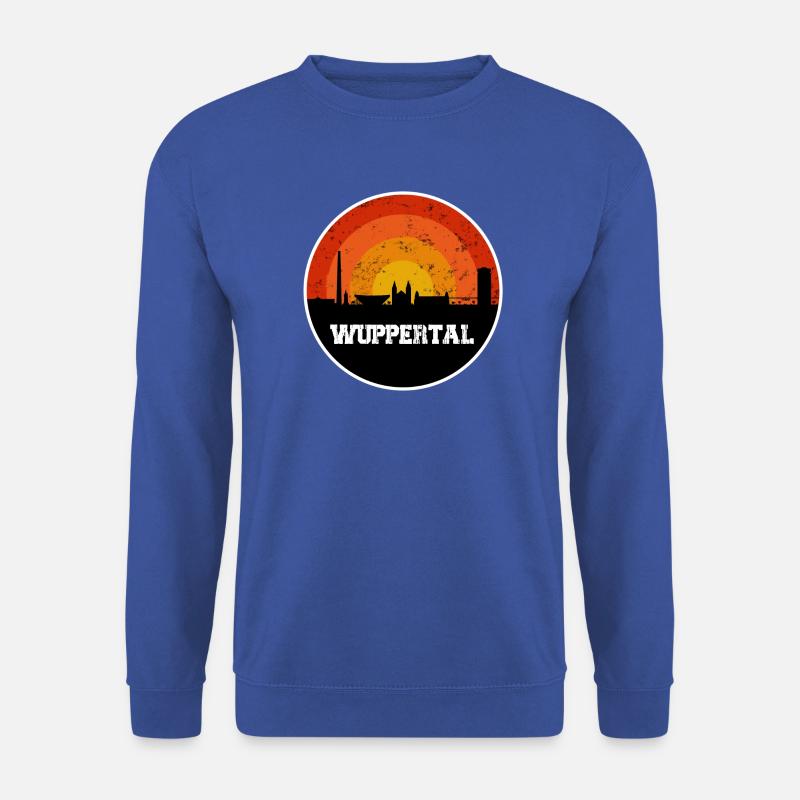Wuppertal Skyline (Lights out) - Unisex Pullover - Royalblau