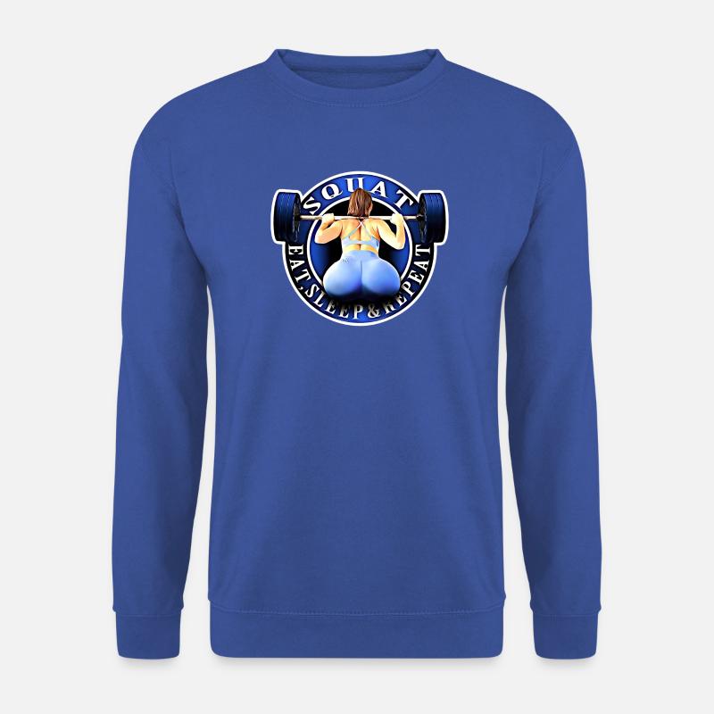 Squat, spis, sov og gentag. - Unisex sweater - kongeblå