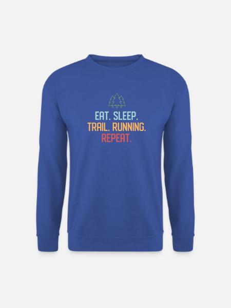 Essen. Schlafen. Trailrunning. Wiederholen. - Unisex Pullover - Royalblau