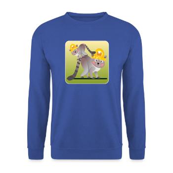 BAUHERREN WASCHBÄREN - Unisex Pullover - Royalblau - Vorne - Alina (178cm) & Michal (187cm)