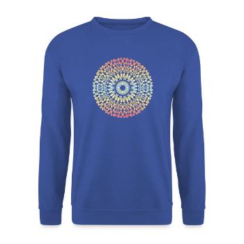 Mandala - Unisex Pullover - Royalblau - Vorne - Alina (178cm) & Michal (187cm)