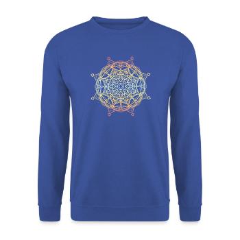 Mandala - Unisex Pullover - Royalblau - Vorne - Alina (178cm) & Michal (187cm)