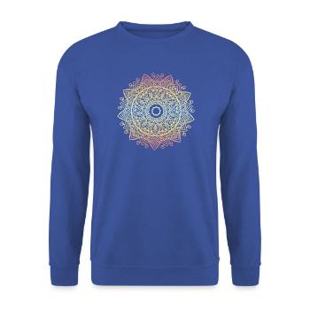 Mandala - Unisex Pullover - Royalblau - Vorne - Alina (178cm) & Michal (187cm)