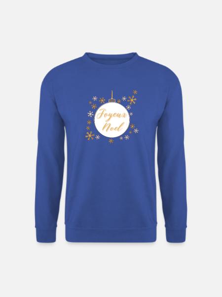 Weihnachtskugel "Frohe Weihnachten" - Unisex Pullover - Royalblau