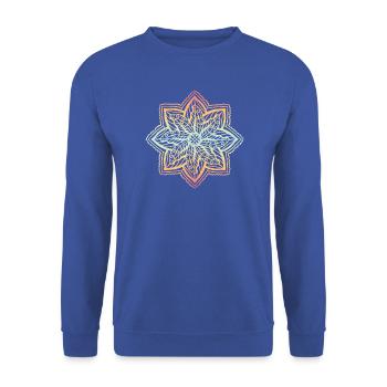 Mandala - Unisex Pullover - Royalblau - Vorne - Alina (178cm) & Michal (187cm)