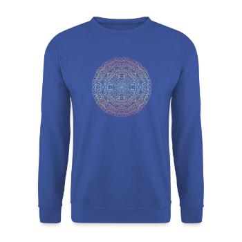 Mandala - Unisex Pullover - Royalblau - Vorne - Alina (178cm) & Michal (187cm)