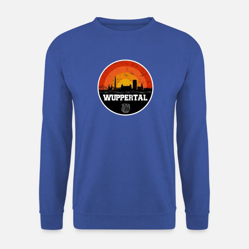 Wuppertal Skyline mit Wappen - Unisex Pullover - Royalblau