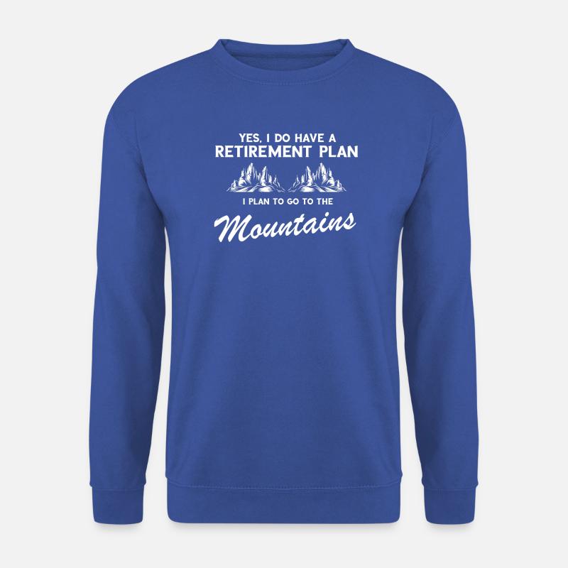 Bergmotiv mit Plan - Unisex Pullover - Royalblau