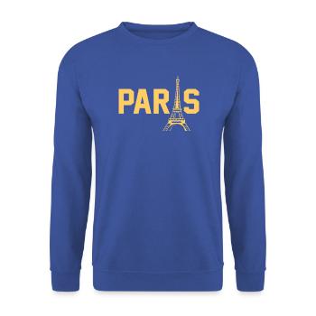 Paris - Unisex Pullover - Royalblau - Vorne - Alina (178cm) & Michal (187cm)