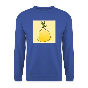 Zitrone - Unisex Pullover - Royalblau - Vorne - Alina (178cm) & Michal (187cm)