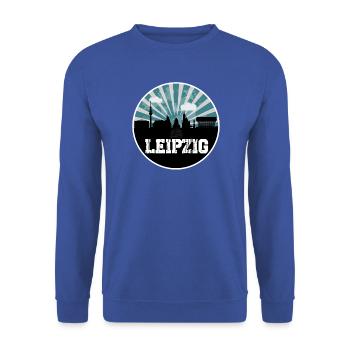 Leipzig Skyline Blue Hour - Unisex Sweatshirt - royal blue - Front - Alina (178cm) & Michal (187cm)