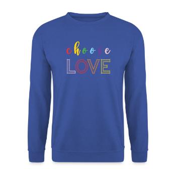 Pride Month - Liebe - Unisex Pullover - Royalblau - Vorne - Alina (178cm) & Michal (187cm)