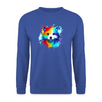 Rainbow Style Spray Welpe - Unisex Pullover - Royalblau - Vorne - Alina (178cm) & Michal (187cm)
