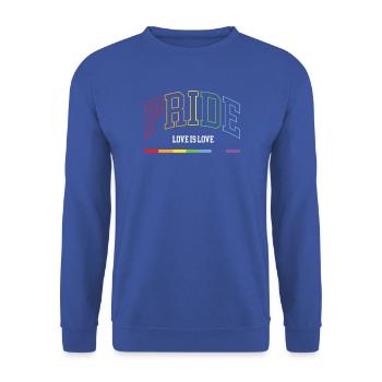 LGBTQ+ Stolz. Liebe ist Liebe - Unisex Pullover - Royalblau - Vorne - Alina (178cm) & Michal (187cm)