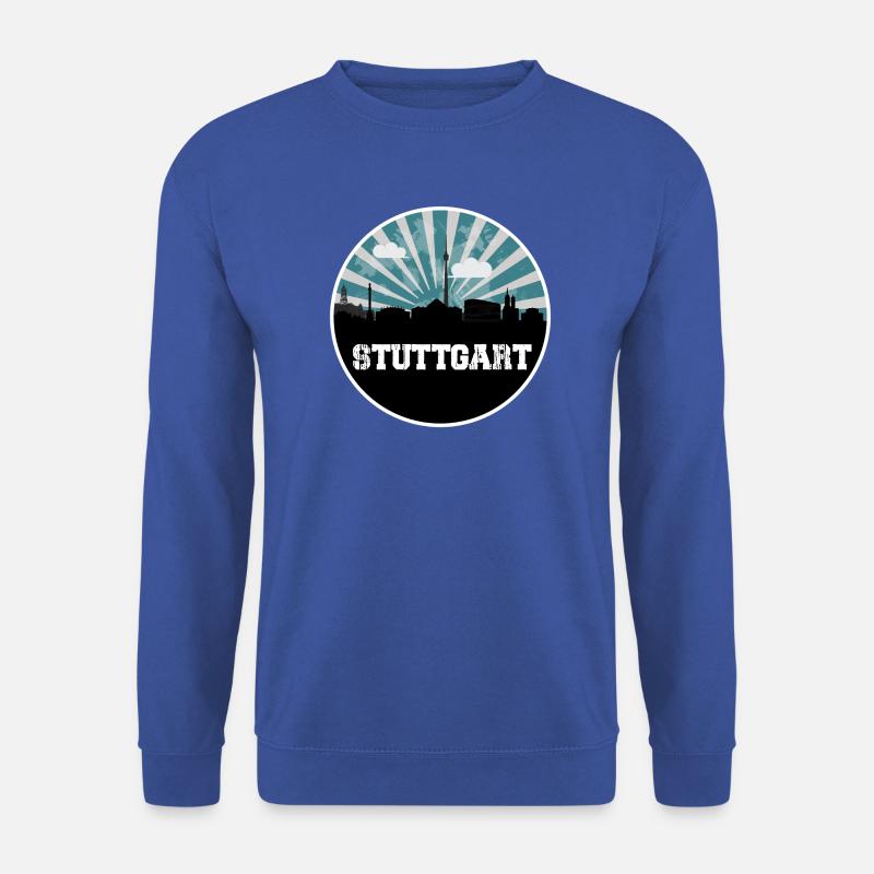 Stuttgart Skyline Blue Hour - Unisex Pullover - Royalblau