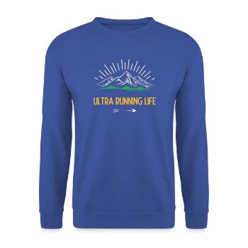 Ultra-Laufleben - Unisex Pullover - Royalblau - Vorne - Alina (178cm) & Michal (187cm)