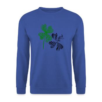 Trèfles, bonheur - Sweat-shirt Unisexe - bleu royal - Devant - Alina (178cm) & Michal (187cm)