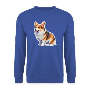 Corgi gallois - Sweat-shirt Unisexe - bleu royal - Devant - Alina (178cm) & Michal (187cm)
