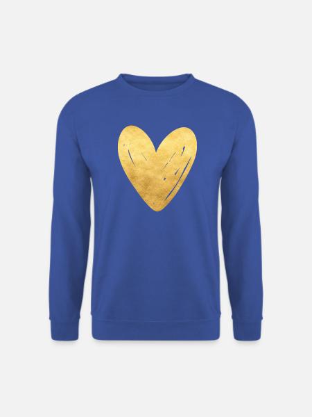 goldenes Herz - Unisex Pullover - Royalblau