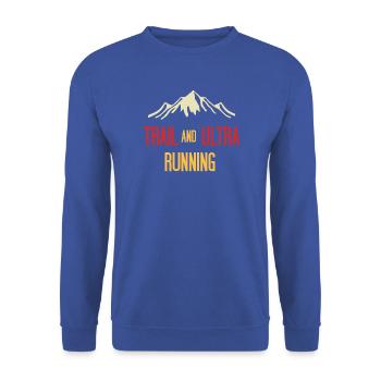 Trail- und Ultraläufe - Unisex Pullover - Royalblau - Vorne - Alina (178cm) & Michal (187cm)