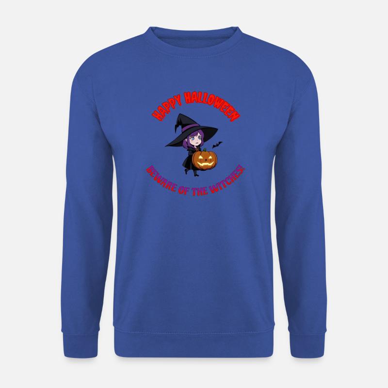 Hexenkind mit Kürbis – Halloween - Unisex Pullover - Royalblau