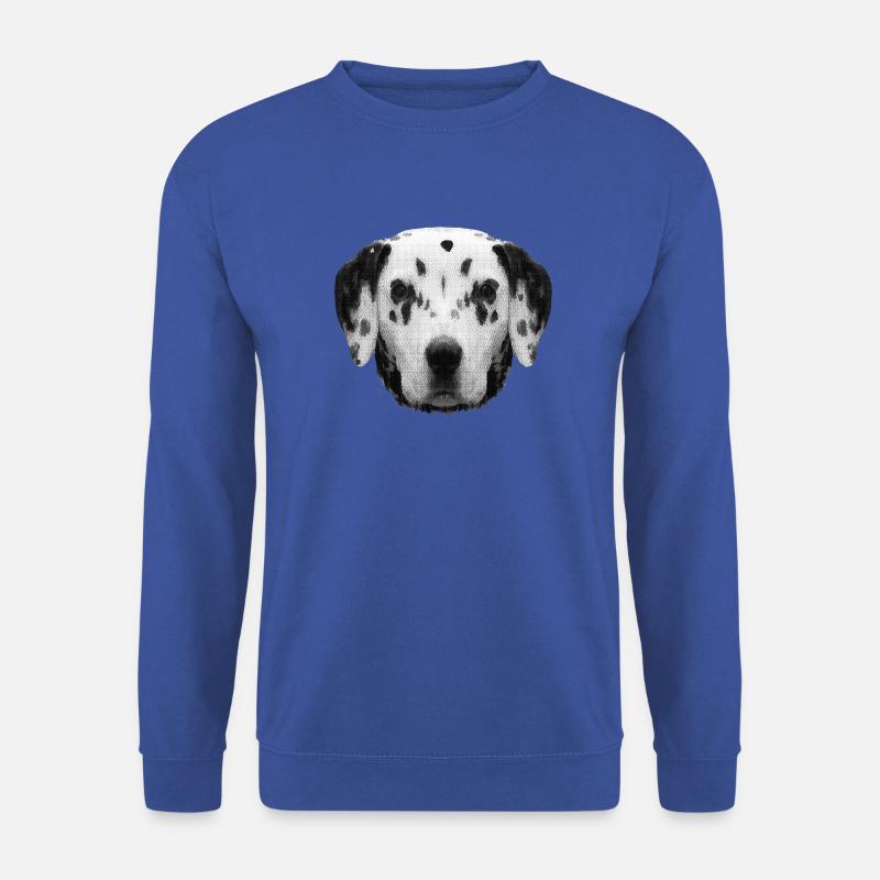 shirts mann, Dalmatinerkopf - Unisex Pullover - Royalblau