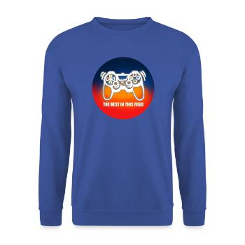 Spielkonsolen-Spieler - Unisex Pullover - Royalblau - Vorne - Alina (178cm) & Michal (187cm)